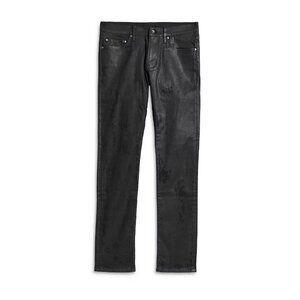 John Varvatos Men's J702 Slim Straight Coated Denim Jeans Edgy Vibe Black 36
